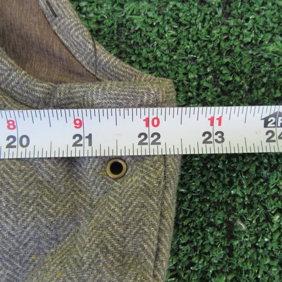 Men's Size Large Jos A Bank Tailored Fit Gray Quilted Wool Blend Vest - Picture 8 of 12